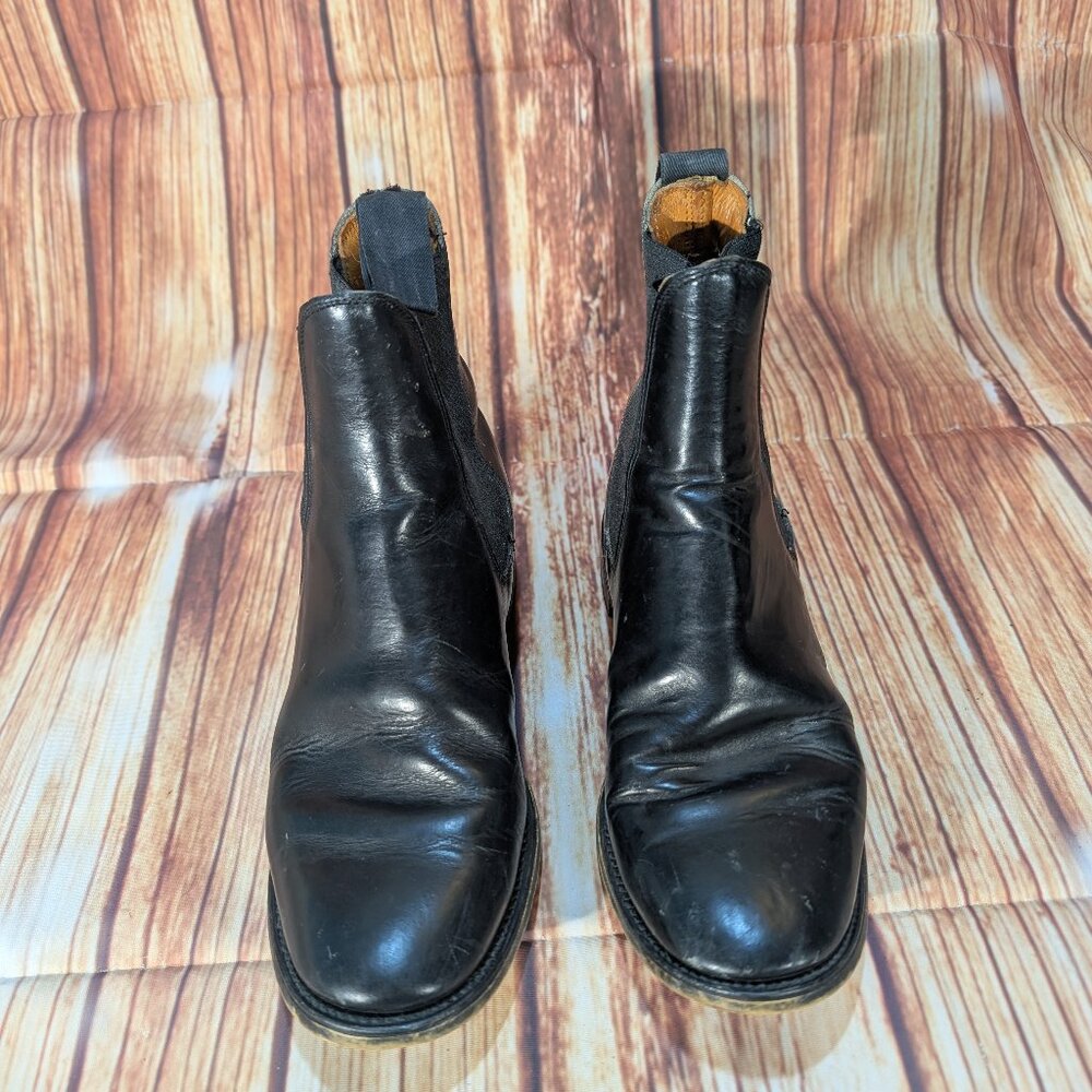 Northampton Women's Black Slide-on Leather Ankle Chelsea Boots Size 6